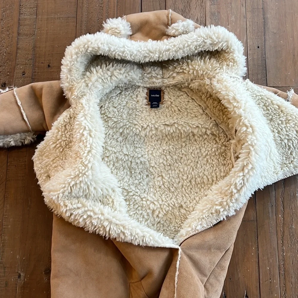 Gap faux suede shearling baby bunting